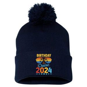 Birthday Cruise Squad Birthday Party Cruise Squad 2024 Pom Pom 12in Knit Beanie