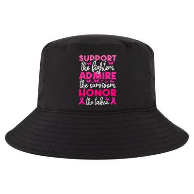 Breast Cancer Support Admire Honor Breast Cancer Awareness Cool Comfort Performance Bucket Hat