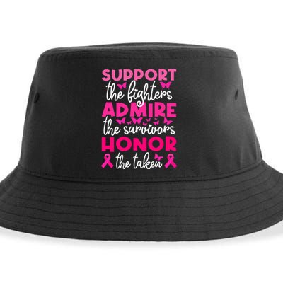 Breast Cancer Support Admire Honor Breast Cancer Awareness Sustainable Bucket Hat