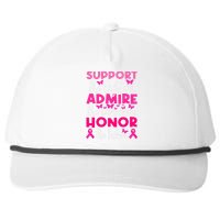 Breast Cancer Support Admire Honor Breast Cancer Awareness Snapback Five-Panel Rope Hat