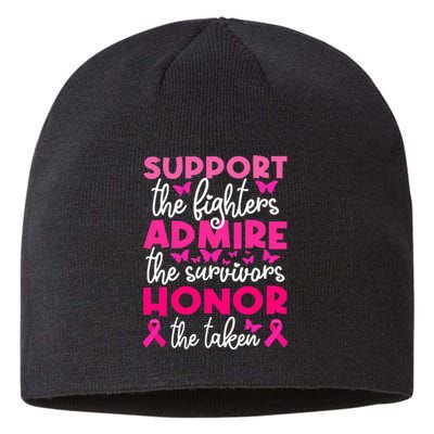 Breast Cancer Support Admire Honor Breast Cancer Awareness Sustainable Beanie