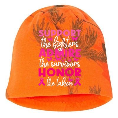 Breast Cancer Support Admire Honor Breast Cancer Awareness Kati - Camo Knit Beanie