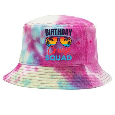 Birthday Cruise Squad Funny Cruising Boat Party Vacation Tie-Dyed Bucket Hat