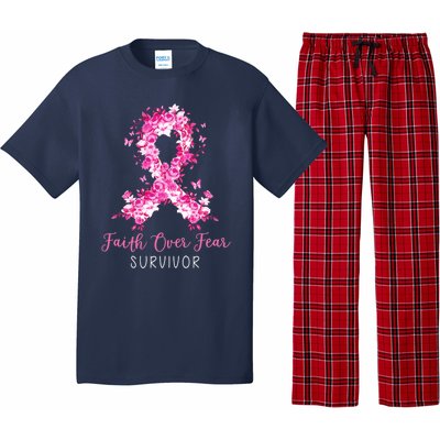 Breast Cancer Survivor Faith Over Fear Breast Cancer Awareness Pajama Set