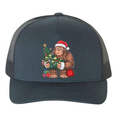 Bigfoot Christmas Sasquatch Xmas Tree Lights Yupoong Adult 5-Panel Trucker Hat