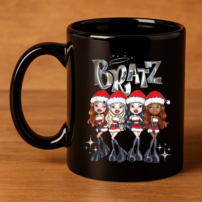 Bratz Christmas SantaS Helpers Outfits Group Shot 11oz C Handle Ceramic Mug