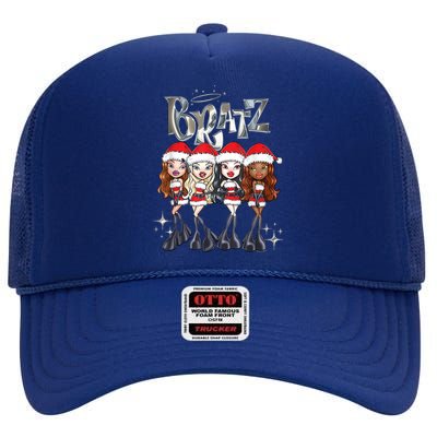 Bratz Christmas SantaS Helpers Outfits Group Shot High Crown Mesh Back Trucker Hat