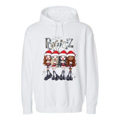 Bratz Christmas SantaS Helpers Outfits Group Shot Garment-Dyed Fleece Hoodie