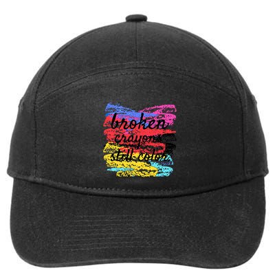 Broken Crayons Still Color 7-Panel Snapback Hat