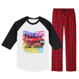 Broken Crayons Still Color Raglan Sleeve Pajama Set