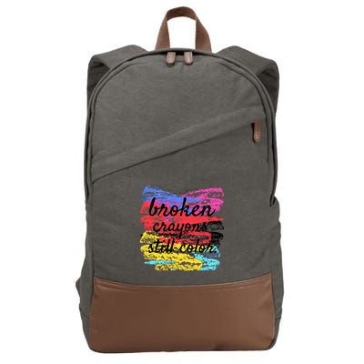 Broken Crayons Still Color Cotton Canvas Backpack