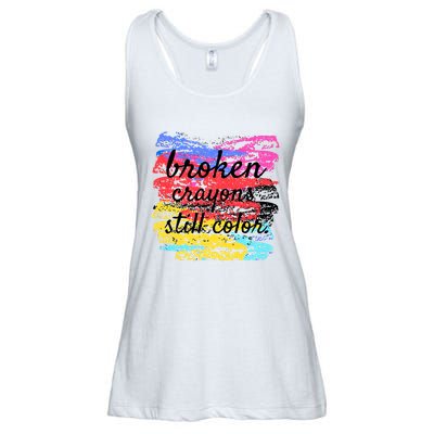 Broken Crayons Still Color Ladies Essential Flowy Tank