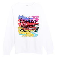 Broken Crayons Still Color Premium Crewneck Sweatshirt