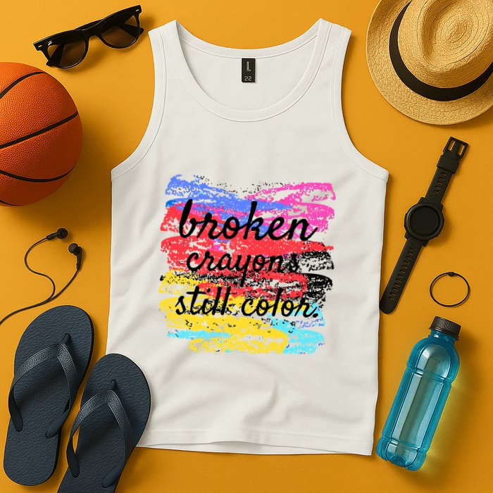 Broken Crayons Still Color Tank Top