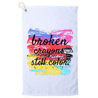 Broken Crayons Still Color Golf Towel