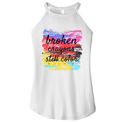 Broken Crayons Still Color Women's Perfect Tri Rocker Tank