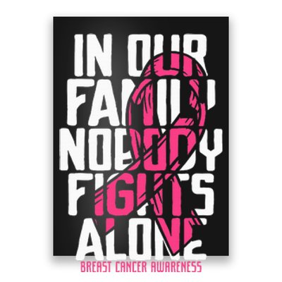 Breast Cancer Support Pink Family Breast Cancer Awareness Poster