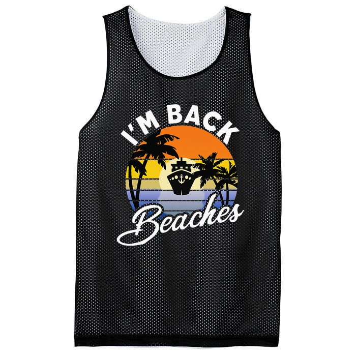 Beaches Cruise Ship Cruising Returns I'm Back Mesh Reversible Basketball Jersey Tank