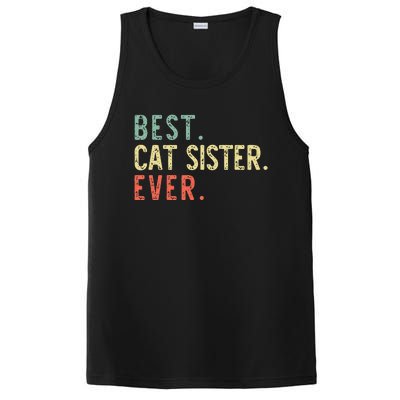 Best Cat Sister Ever Vintage Retro PosiCharge Competitor Tank