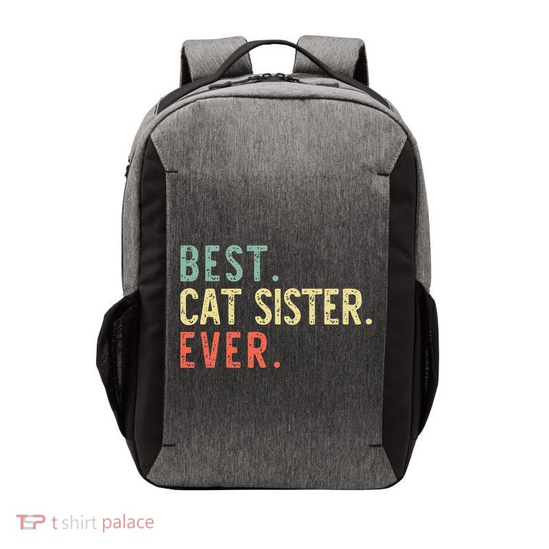 Best Cat Sister Ever Vintage Retro Vector Backpack