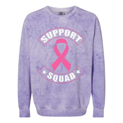 Breast Cancer Support Squad Colorblast Crewneck Sweatshirt