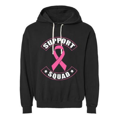 Breast Cancer Support Squad Garment-Dyed Fleece Hoodie