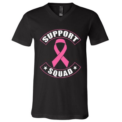 Breast Cancer Support Squad V-Neck T-Shirt