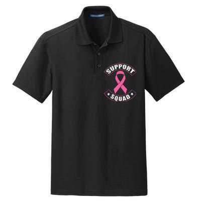 Breast Cancer Support Squad Dry Zone Grid Polo