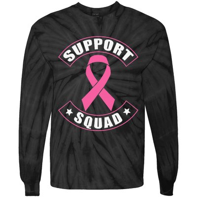 Breast Cancer Support Squad Tie-Dye Long Sleeve Shirt