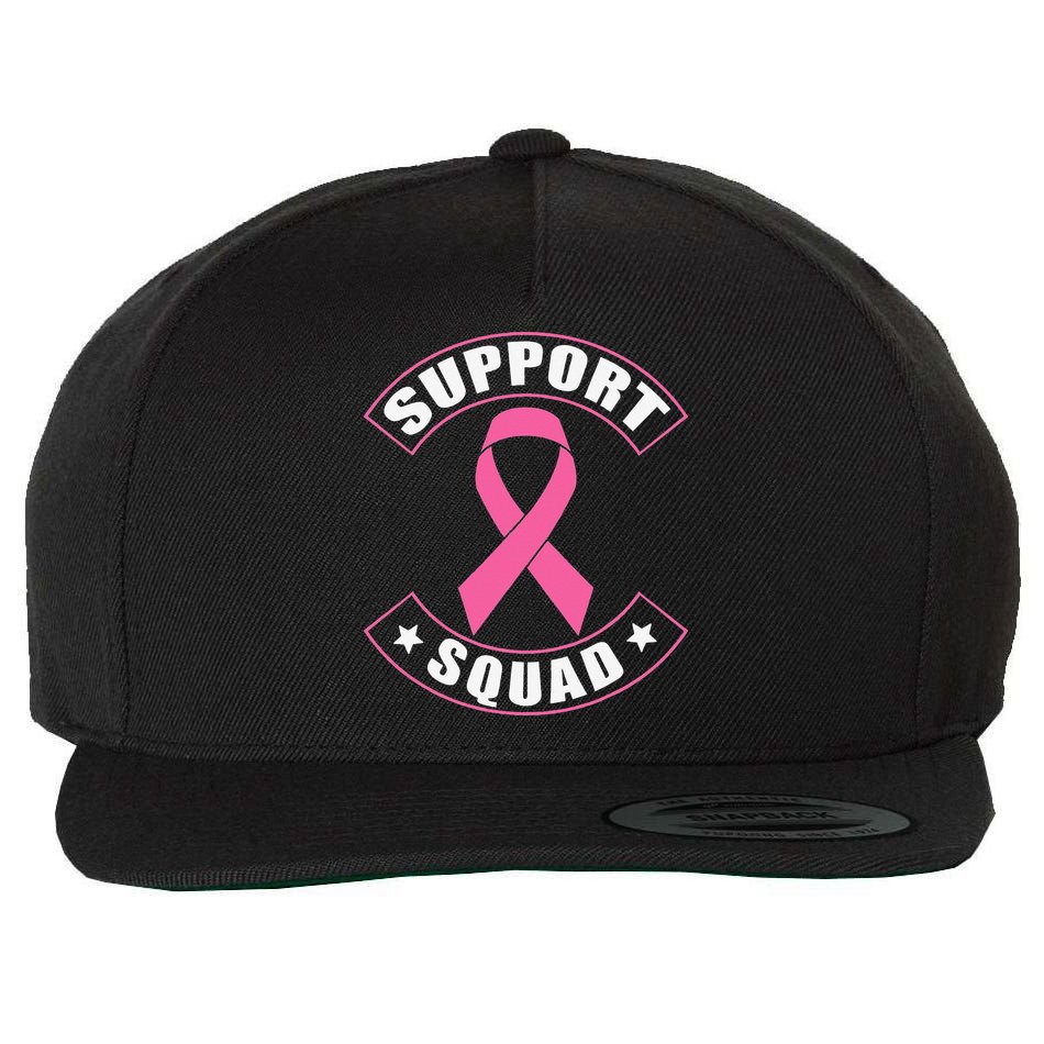 Breast Cancer Support Squad Wool Snapback Cap