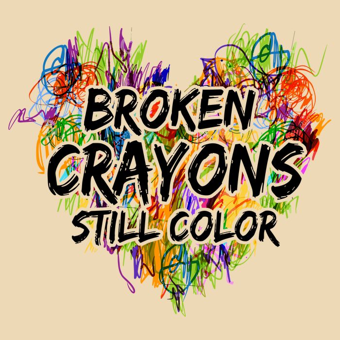 Broken Crayons Still Color Drawstring Bag