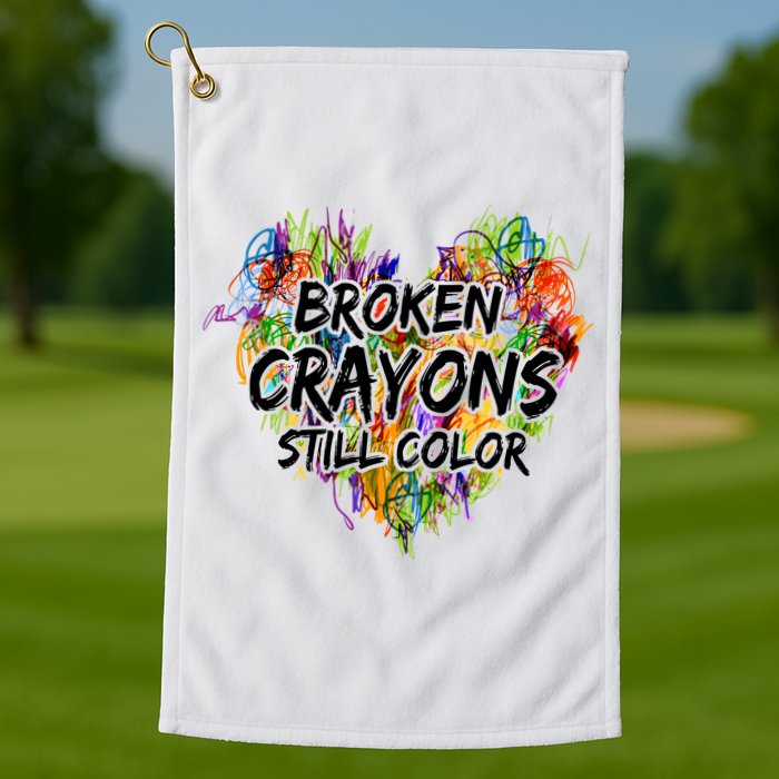 Broken Crayons Still Color Golf Towel