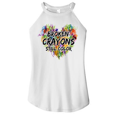 Broken Crayons Still Color Women's Perfect Tri Rocker Tank