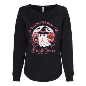 Breast Cancer Shirts Women Halloween In October We Wear Womens California Wash Sweatshirt