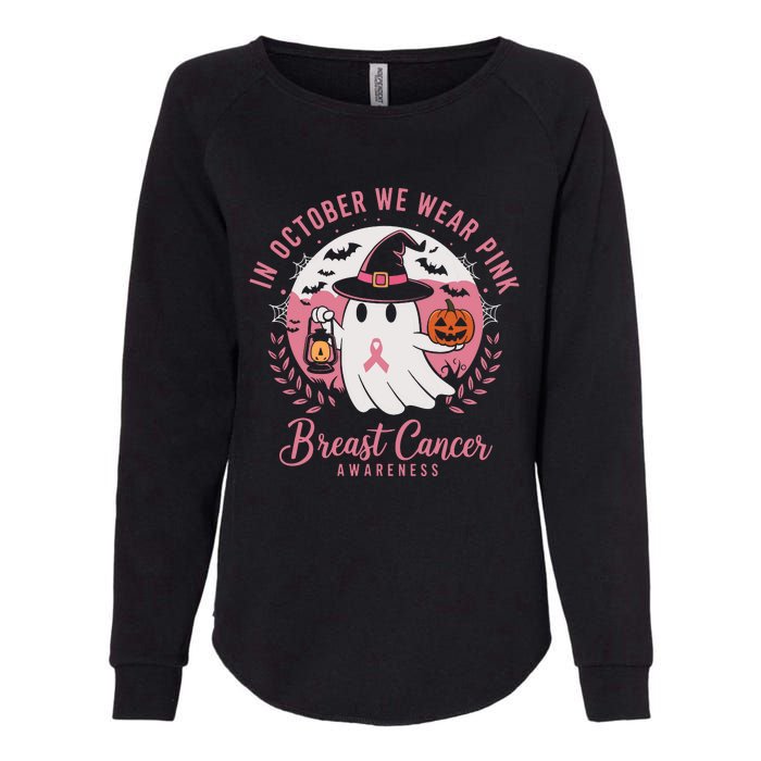 Breast Cancer Shirts Women Halloween In October We Wear Womens California Wash Sweatshirt