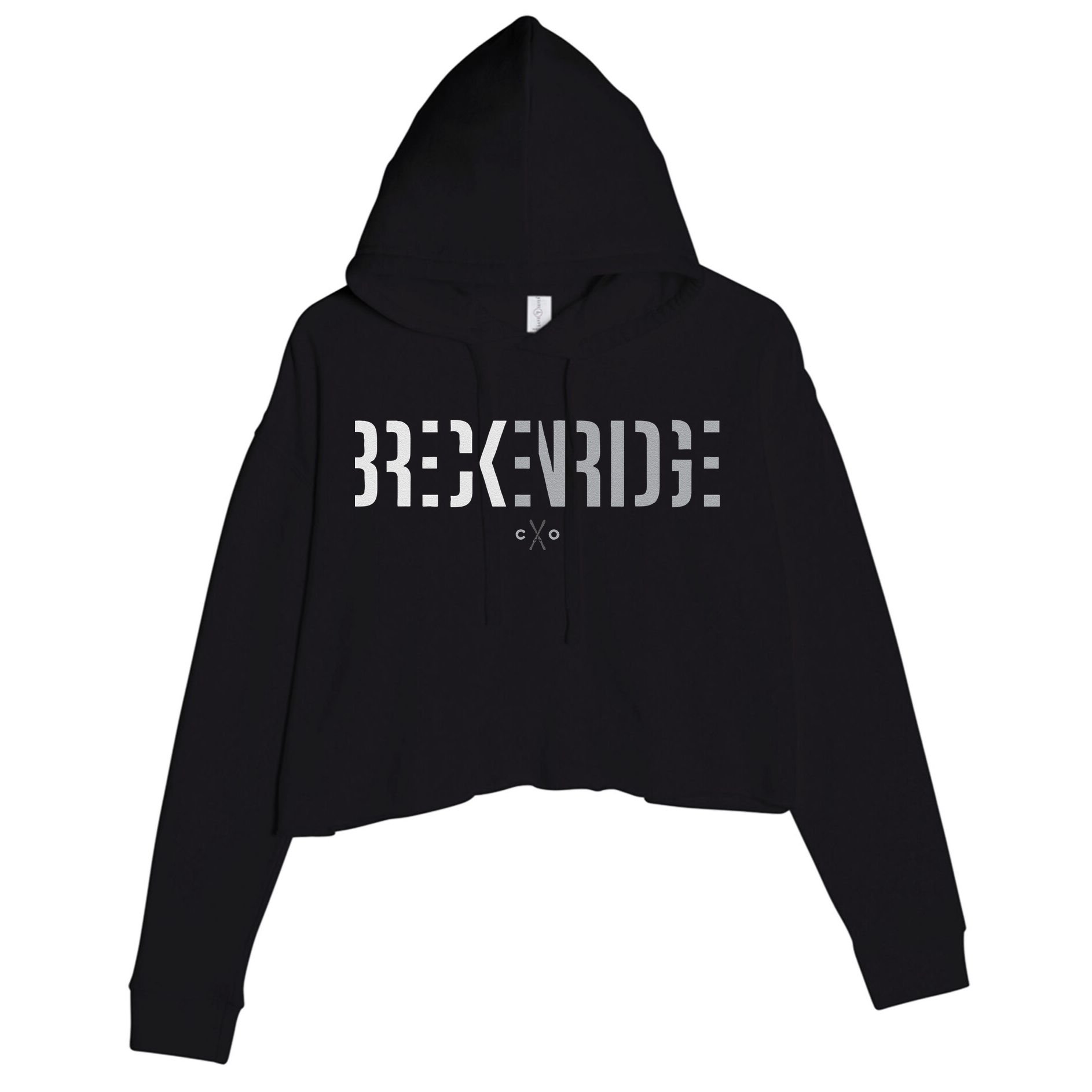 Breckenridge Colorado Ski Outfit Souvenir Breckenridge Crop Fleece Hoodie