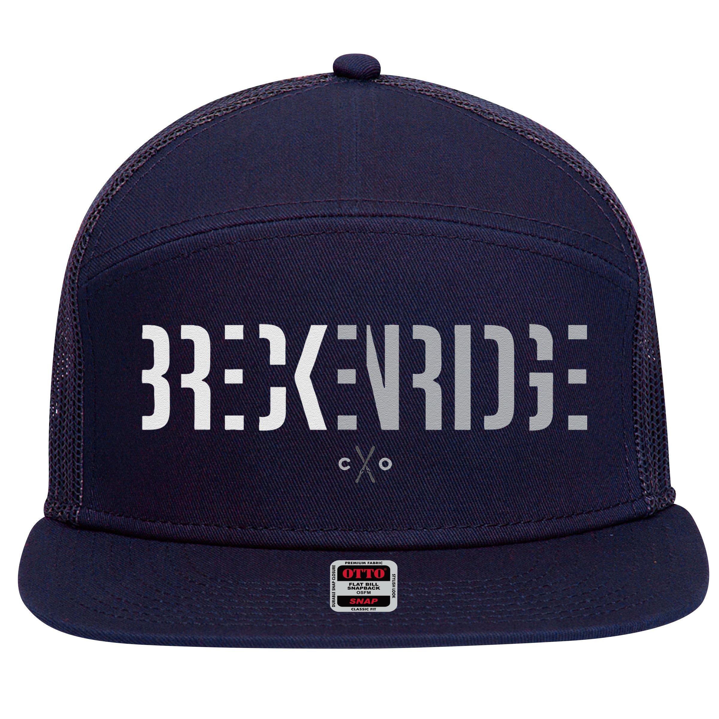 Breckenridge Colorado Ski Outfit Souvenir Breckenridge 7 Panel Mesh Trucker Snapback Hat