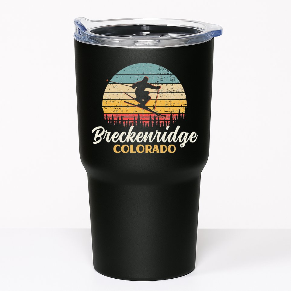 Breckenridge Colorado Skiing Vintage Mountain Ski Vacation Tumbler