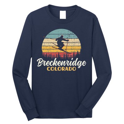 Breckenridge Colorado Skiing Vintage Mountain Ski Vacation Long Sleeve Shirt