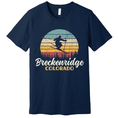 Breckenridge Colorado Skiing Vintage Mountain Ski Vacation Premium T-Shirt