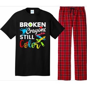 Broken Crayons Still Color Mental Health Awareness Pajama Set