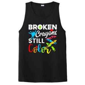 Broken Crayons Still Color Mental Health Awareness PosiCharge Competitor Tank