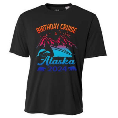 Birthday Cruise Squad 2024 Alaska Party Vacation Cooling Performance Crew T-Shirt