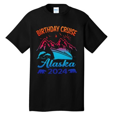 Birthday Cruise Squad 2024 Alaska Party Vacation Tall T-Shirt