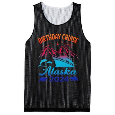 Birthday Cruise Squad 2024 Alaska Party Vacation Mesh Reversible Basketball Jersey Tank