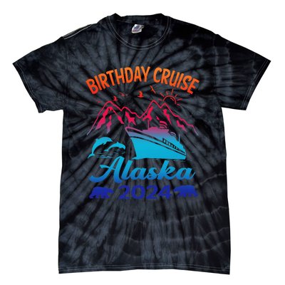 Birthday Cruise Squad 2024 Alaska Party Vacation Tie-Dye T-Shirt