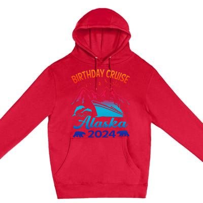 Birthday Cruise Squad 2024 Alaska Party Vacation Premium Pullover Hoodie