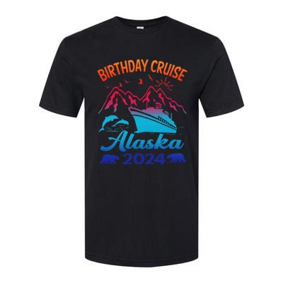 Birthday Cruise Squad 2024 Alaska Party Vacation Softstyle CVC T-Shirt