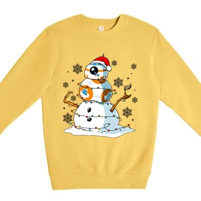 Bb8 Christmas Star Movie Wars Couples Bb8 Christmas Lights Premium Crewneck Sweatshirt