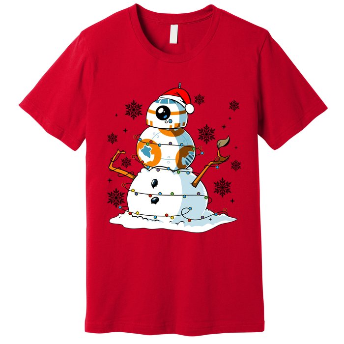 Bb8 Christmas Star Movie Wars Couples Bb8 Christmas Lights Premium T-Shirt